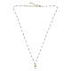 Collier Valenti croix en argent 925 doré avec émail noir 40 cm s2