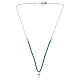 Collana con perline verdi Valenti e croce in argento 925 40 cm s2
