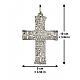 Croce pettorale argentata motivo matelico traforata 100x90 mm Pical Arte s2