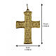 Pectoral cross with low-relief motif, gold-plated 100x90 mm, Pical Arte s2