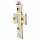 Two-tone pectoral cross with central Chi-Rho PX and stones, 9x7 cm s2