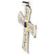 Clergy Pectoral cross with central stone and scrollwork decoration, 9x7 cm s2
