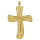 Croce pettorale oro 10x6 cm Crocifisso con iscrizione INRI s1