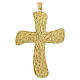 Croce pettorale oro 10x6 cm Crocifisso con iscrizione INRI s4