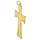 Croce pettorale moderna finitura oro 10x6 cm doppia lavorazione s2