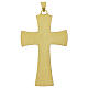 Croce pettorale moderna finitura oro 10x6 cm doppia lavorazione s3