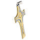 Croce pettorale bicolore 10x6 cm con Cristo in rilievo s3
