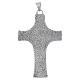 Croce pettorale bicolore 10x6 cm con Cristo in rilievo s4