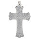 Croce pettorale 10x6 cm finitura argento Tralci d'Uva Lapislazzuli s3