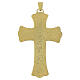 Croce pettorale con Lapislazzuli finitura oro 10x6 cm decoro Tralci d'Uva s3