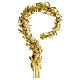 Crozier 'Olive' model, 18 kt gold-plated brass with green crystals, Pical Arte Creazioni s1