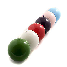 Candele, ceri, ceretti: Candela sfera lucida diam. 10 cm