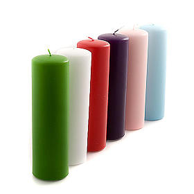 Bougies, cierges, chandelles: Cierge pour autel, opaque diamètre 6 cm