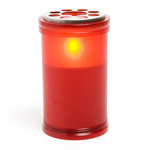 lampe votive LED rouge à piles 1