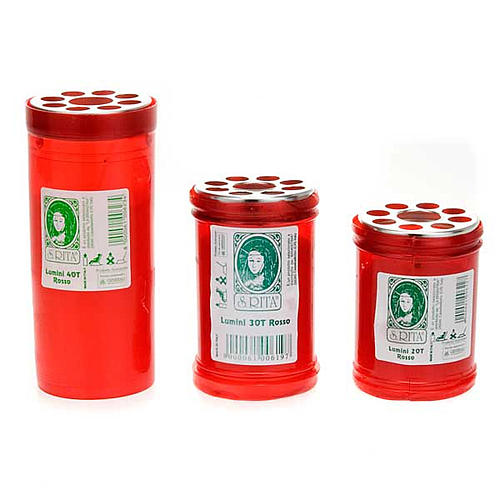 Traditional red  votive candle 20T-30T-40T 1