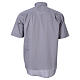 STOCK Light grey short sleeve clergy shirt, poplin s2