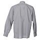 STOCK Light grey popeline clergyman shirt, long sleeves s2