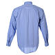 STOCK Camicia clergy manica lunga filafil celeste s2
