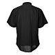 STOCK Clergy shirt, short sleeves in black poly cotton s2