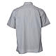 STOCK Camicia clergyman manica corta misto grigio chiaro s2