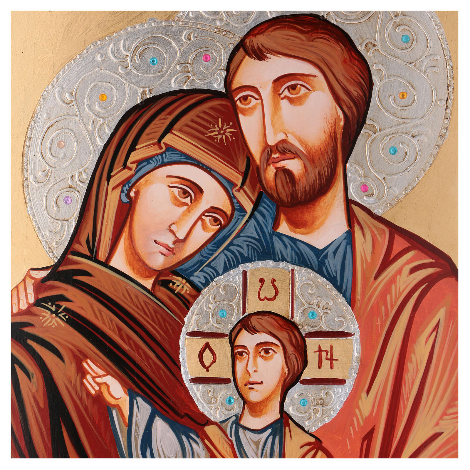 Holy Family with decorations and strass | online sales on HOLYART.co.uk