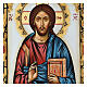 Icona Cristo Pantocratico decori colorati s2