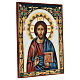 Icona Cristo Pantocratico decori colorati s3