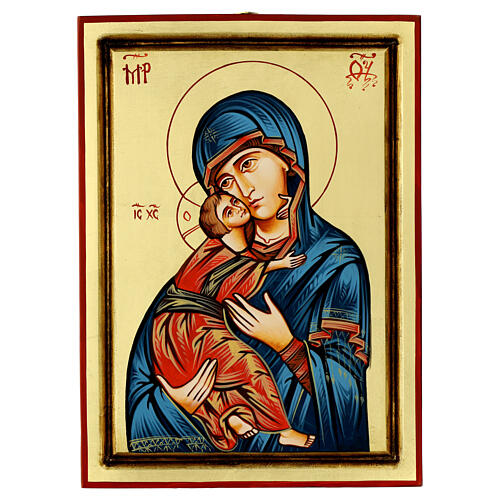 Ícone Virgem de Vladimir estilo bizantino 1