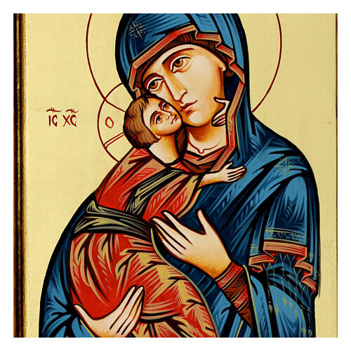 Ícone Virgem de Vladimir estilo bizantino 2