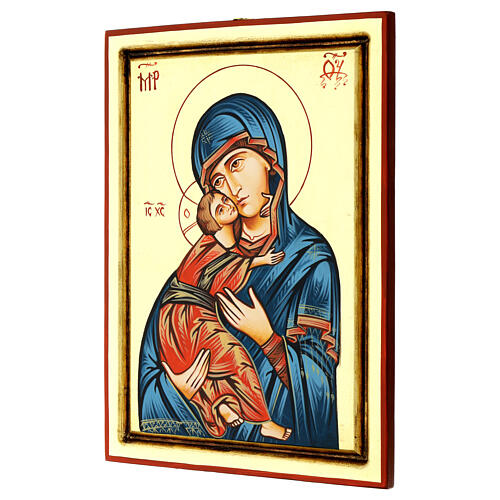 Ícone Virgem de Vladimir estilo bizantino 3