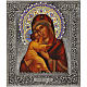 Icona Madre di Dio Vladimir argento smalto s1