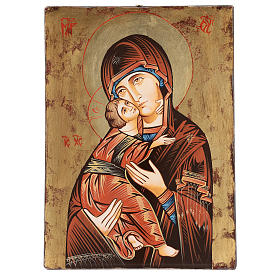 Ícono Virgen de Vladimir borde irregular