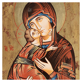 Icona Vergine di Vladimir bordo irregolare