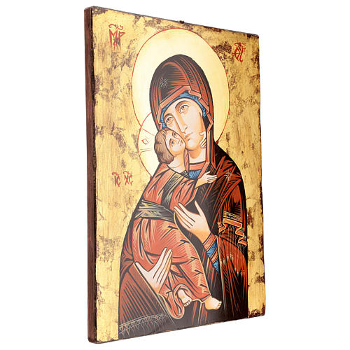 Icona Vergine di Vladimir bordo irregolare 3
