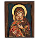 Icona Vergine di Vladimir cornice legno s1