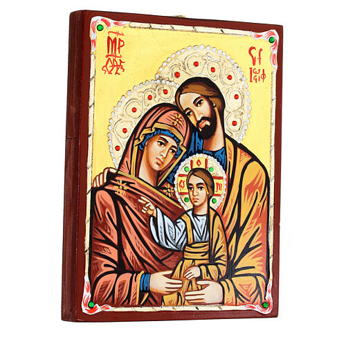 Ikone Heilige Familie mit Dekorationen 2