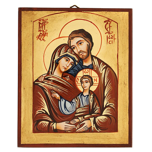 Ícone pintado Sagrada Família Roménia 6