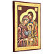 Icona Sacra Famiglia su tavola legno s3
