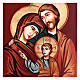 Icona Sacra Famiglia su tavola legno s2