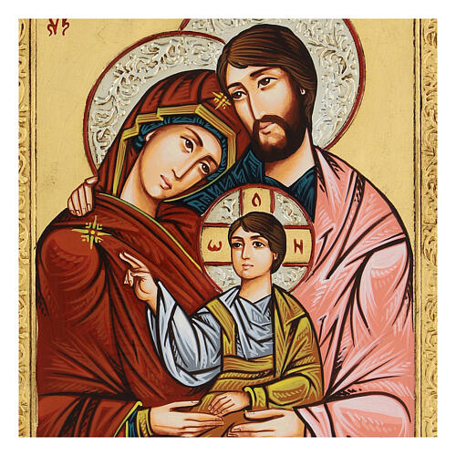 Hand gemalte Ikone Heilige Familie 2