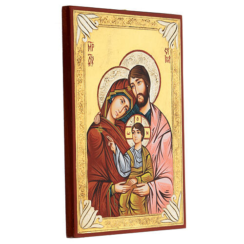 Ikona sakralna malowana ręcznie Święta Rodzina 3