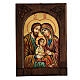 Icona Sacra Famiglia legno intarsiato s1