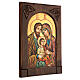 Ícone Sagrada Família madeira gravada s3