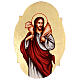 Ícone de Jesus Bom Pastor oval s1