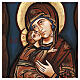 Ícono Virgen de Vladimir fondo azul s2