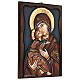 Icona Vergine di Vladimir fondo blu s3