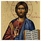Ikone Christus Pantokrator, byzantinischer Stil, handgemalt auf Holzgrund, 19x16 cm s2