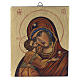 Icono bizantino Virgen de Vladimir 14x10 cm s1