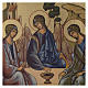 Ícone bizantino Santíssima Trinidade pintado sobre madeira 24x18 cm s2