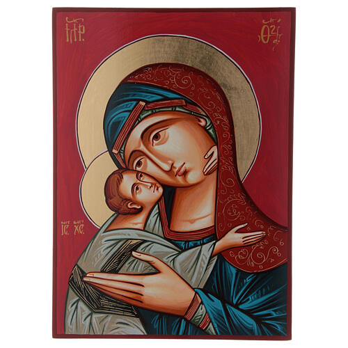 Mary Glykophilousa with Child 44x32 cm Romanian icon 1